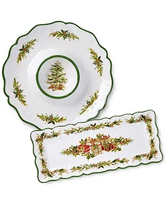 Holly Tree Melamine 2-Pc. Appetizer Set Shop Now