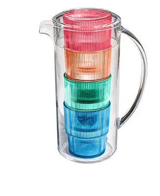 Fine Ribbed Glasses and Pitcher Set Save Now