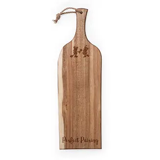 Grab Now Mickey and Minnie Mouse Artisan 24" Acacia Serving Plank & Cutting Board