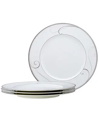 Platinum Wave Set of 4 Dinner Plates, 11" Worldwide Shipping