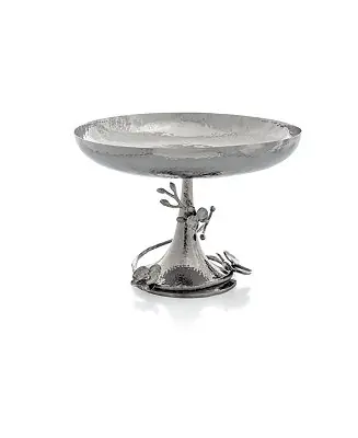 High Quality White Orchid Footed Centerpiece Bowl