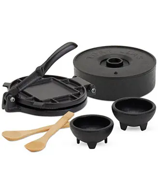 6-Piece Cast Iron Tortilla Press Set Cheap