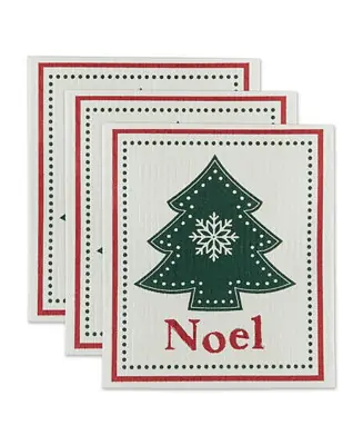 Today Only Noel Tree Swedish Dishcloth, Set of 3