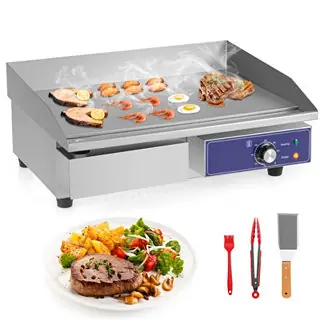 Editor’s Pick 22'' Commercial Electric Griddle 110V 2000W Flat Top Countertop Grill 122 -572