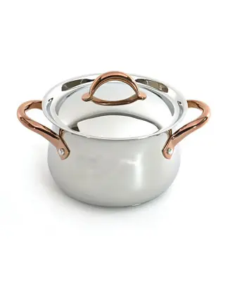 Ouro Gold 18/10 Stainless Steel 8" Stockpot with SS Lid, 5qt. Express Delivery