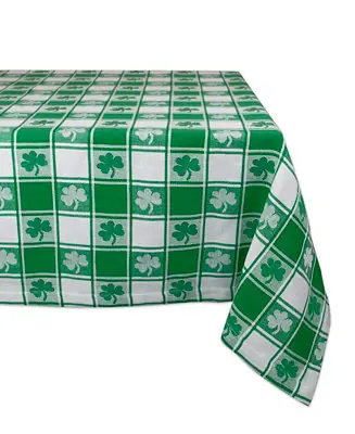 Shamrock Woven Check Tablecloth 60" x 84" Special Discount