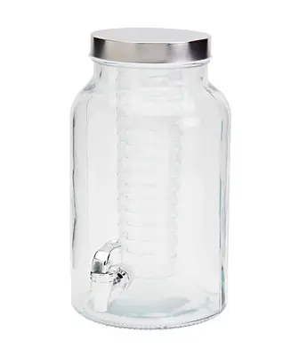 Deal 1.5 Gallon Glass Drink Dispenser with Infuser and Screw-off Wide Lid