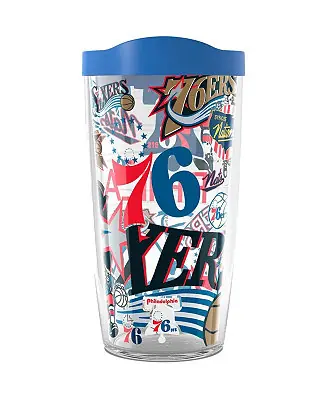 Hassle-Free Returns Philadelphia 76ers 16 Oz Allover Classic Tumbler