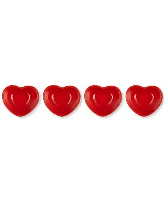 Stoneware Mini Heart Pinch Bowls, Set of 4, Service For 4 Express Delivery
