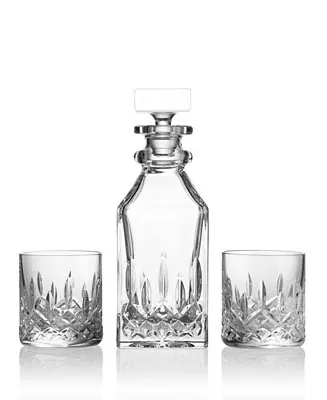 Original Connoisseur Lismore Mini Square Decanter & Pair of Tumblers, 16floz