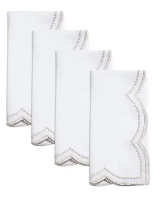 High Quality Embroidered Polka Dot Napkin, Set of 4