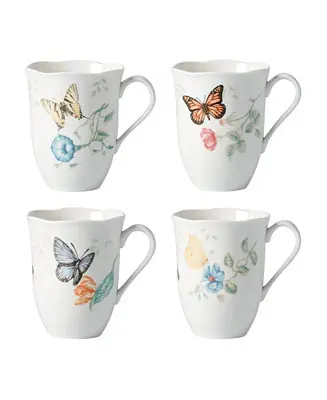 Budget Butterfly Meadow Mugs, Set of 4