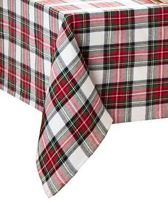Sale Christmas Classic Holiday Plaid Tablecloth, 70" x 52"