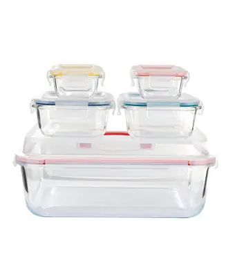 10 Pc Nesting Mixing Storage Set, W Lock Down Lids and Carry Handle Place Order