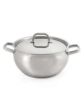 Belly Shape 18/10 Stainless Steel 9.5" Stock Pot with SS Lid, 5.5qt. Buy Online