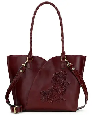 Secure Checkout Marion Large Leather Crossbody Tote Bag