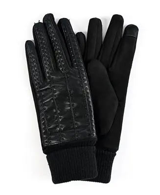 Seasonal Sale Women's Faux Leather Stitched Touchscreen Gloves