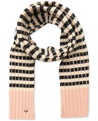 While Supplies Last Striped Ribbed Scarf