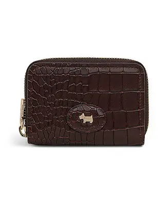 Heath Crescent Croc Zip Around Wallet Weekend Sale