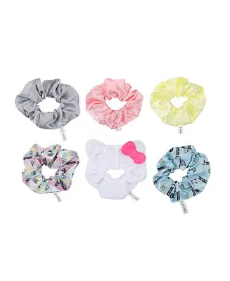 & Friends Printed Fabric Hair Scrunchies (6-Piece Set) Deal
