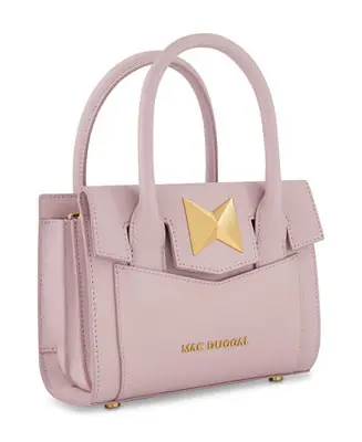 Gold Plated Hardware Small Leather Tote Bag Crafted