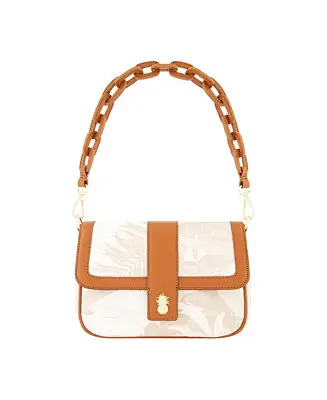 Leather Trim Floral Crossbody Flap Same Day Shipping