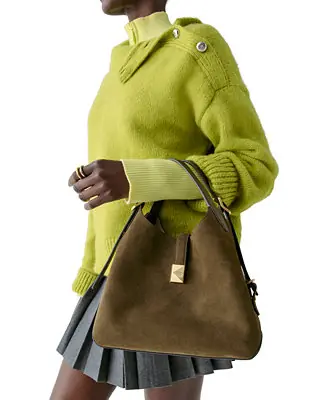 Deco Small Suede Crossbody Tote Bag Holiday Sale
