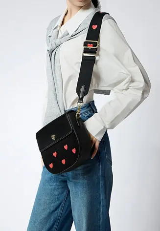 Trending Embroidered Victoria Hyde Love heart Party Small Satchel Crossbody