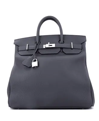 Deal HAC 40 Handbag Grey Togo with Palladium Hardware