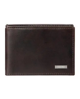 Men's RFID Two Tone Arcadia Leather Front Pocket Flick Bar Wallet Save Now