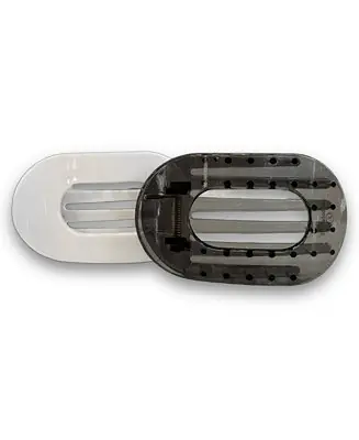 Large Oval Clip Set of 2 - Grey + White Price Drop