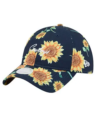 Free Returns Women's Navy Dallas Cowboys Adventure Sunflower 9TWENTY Adjustable Hat