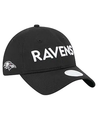 Women's Black Baltimore Ravens Cece 9TWENTY Adjustable Hat Original