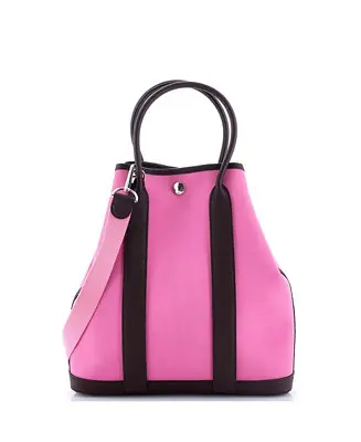 Hot Deal Pre-Owned HERMES 28 Garden File Tote Toile and Leather