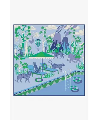 Double Sided Silk Scarf Jungle Party New Release