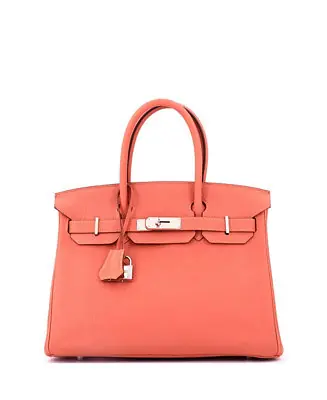 Latest Birkin 30 Handbag Pink Clemence with Palladium Hardware