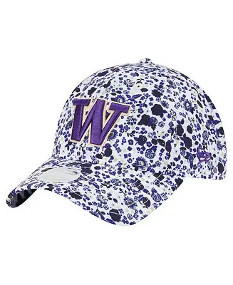 Certified Women's White Washington Huskies Blooming 9TWENTY Adjustable Hat