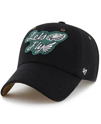 x Stoney Clover Lane Men's and Women's Black Philadelphia Eagles Field Goal Clean Up Adjustable Hat Warranty Included