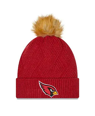 Women's Cardinal Arizona Cardinals Snowy Cuffed Knit Hat with Pom Order Now