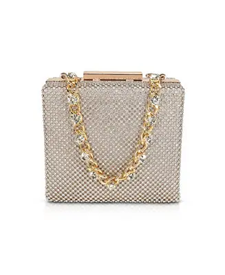 Top Pick Woman's Billie Crystal Mini Box Clutch
