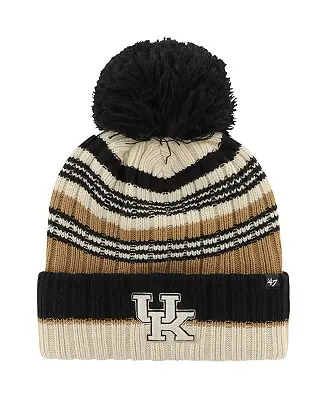 Women's Khaki Kentucky Wildcats Barista Cuffed Knit Hat with Pom Deal