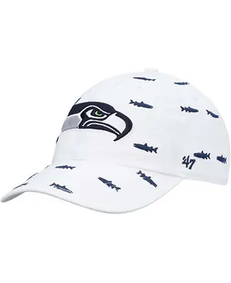 Secure Checkout Women's White Seattle Seahawks Confetti Clean Up Adjustable Hat
