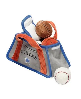 Fast Shipping Baby Sports Interactive Plush Toy Set - Football/Basketball/Baseball