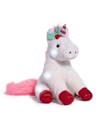 Get Yours CLOSEOUT! 13" Glow Brights Toy Plush LED with Sound Unicorn, Created for Macys