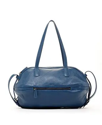 Big Sale Leather Satchel Bag Blue Shoulder Purse Women's Handbag