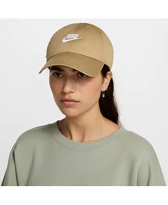 Cheap Men's and Women's Khaki Futura Wash Club Adjustable Hat