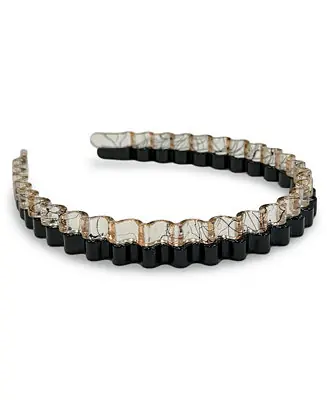 Direct From Factory Thin Wavy Headband Set - Black + Clear