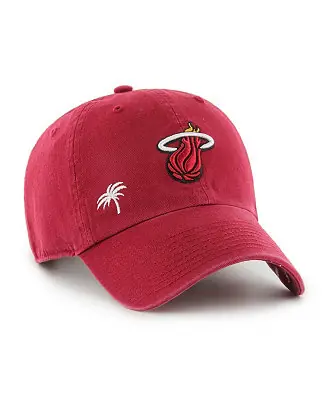 Viral Women's Red Miami Heat Confetti Under Visor Clean Up Adjustable Hat