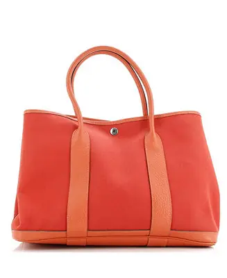 No Minimum Order 36 Garden Party Tote Toile and Leather