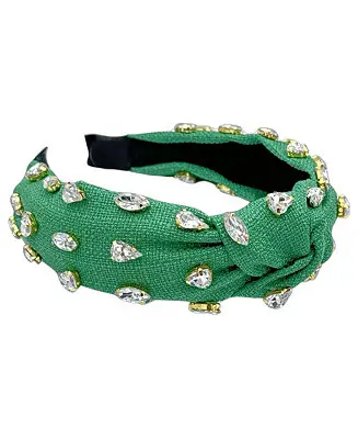 Price Cut Women s Traditional Woven Headband - Green Gem